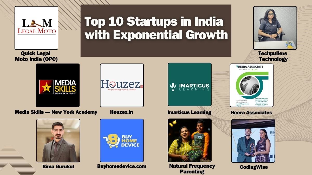 Top 10 Startups in India with Exponential Growth - PNN Digital