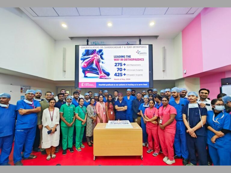 Sakra World Hospital Breaks Records with 275 Plus Joint Replacement Surgeries in May