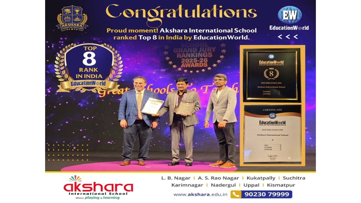 Akshara International School Ranked Among India’s Top Institutions for Excellence in Education